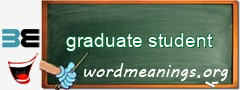 WordMeaning blackboard for graduate student